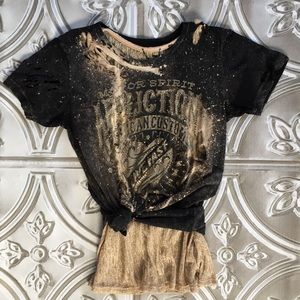 Affliction - Distressed and bleached tee